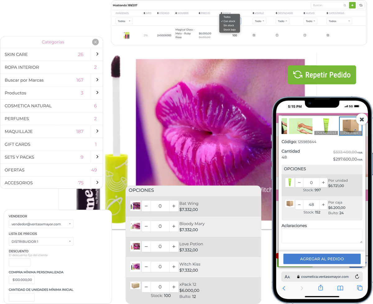 funciones para mayoristas de cosmetica y belleza ventasxmayor.com.uy