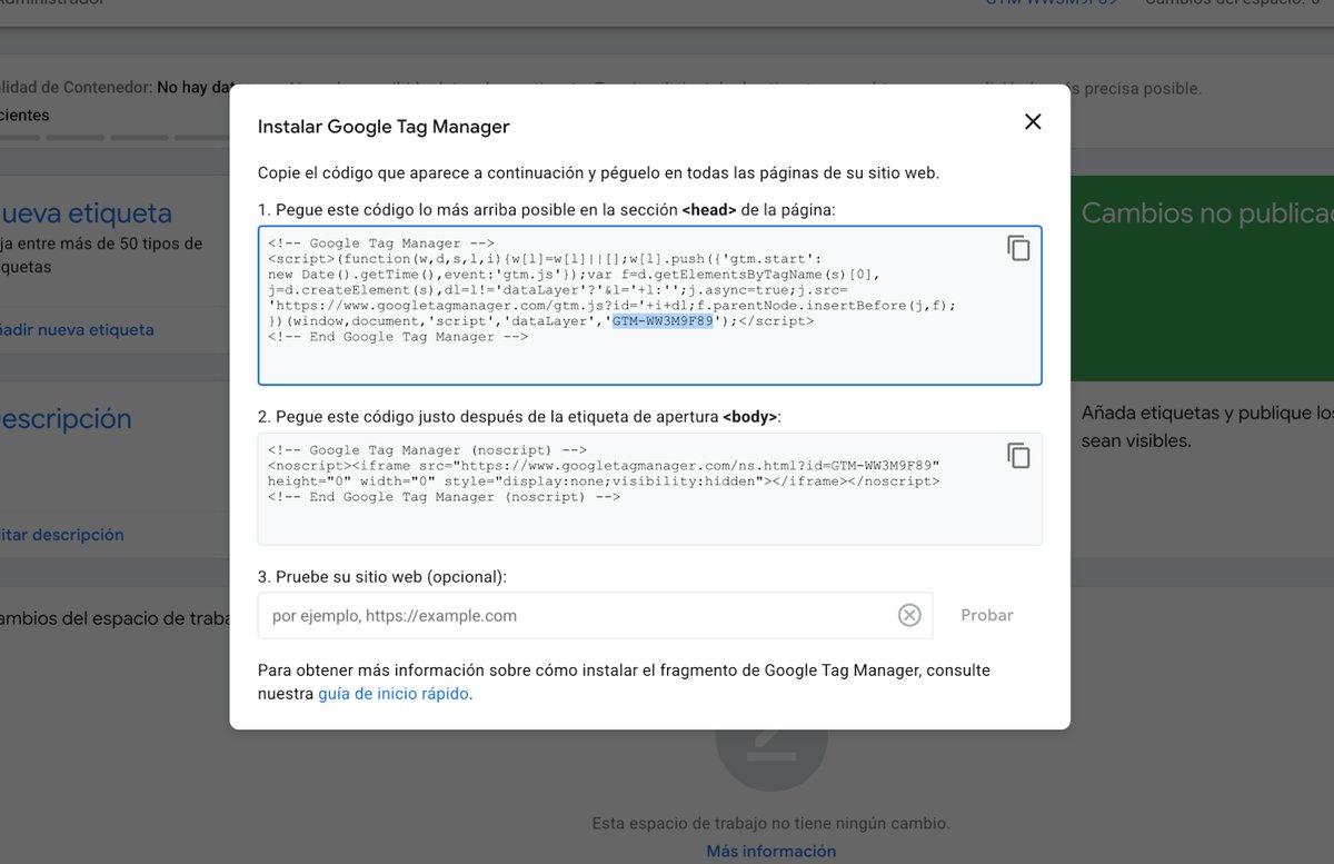 Google Tag Manager container ID