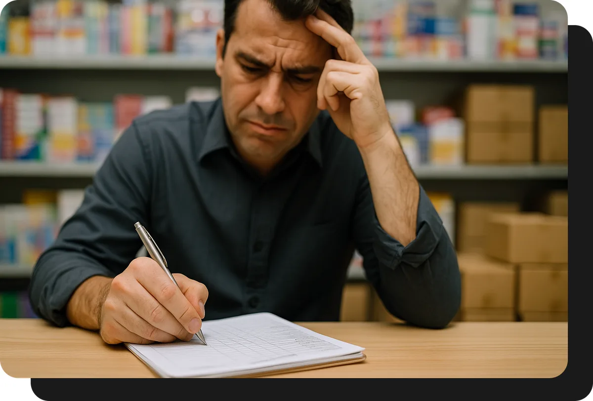 mayorista de libreria tomando pedidos a mano sin ventasxmayor.com.uy